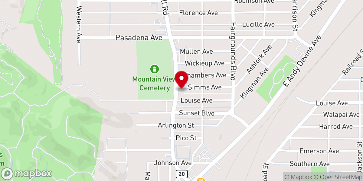 Map showing location of Abundant Life Family Worship