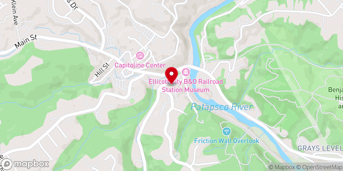 Map showing location of Saint Paul Catholic Church