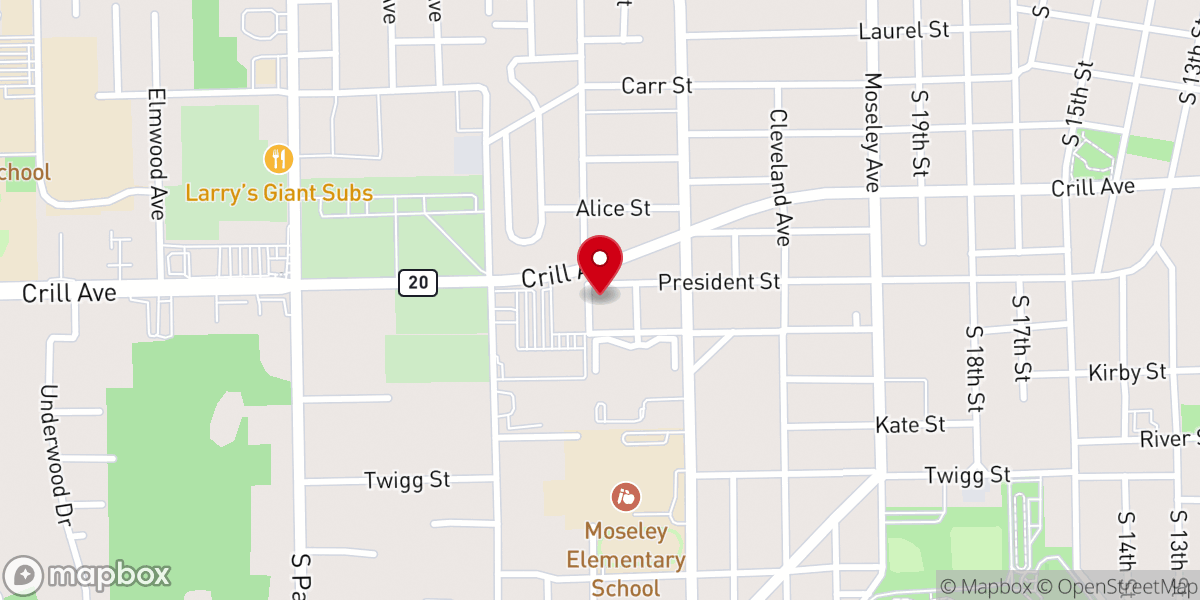 Map showing location of The Barn Church