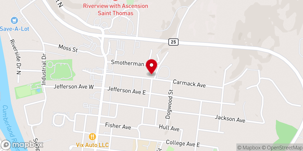 Map showing location of Carthage Church-The Nazarene