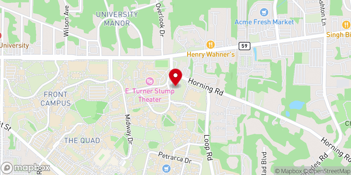 Map showing location of Kent State Newman Center