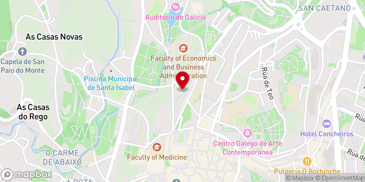 Map showing location of Nova Compostela, Apartamentos turísticos en Santiago