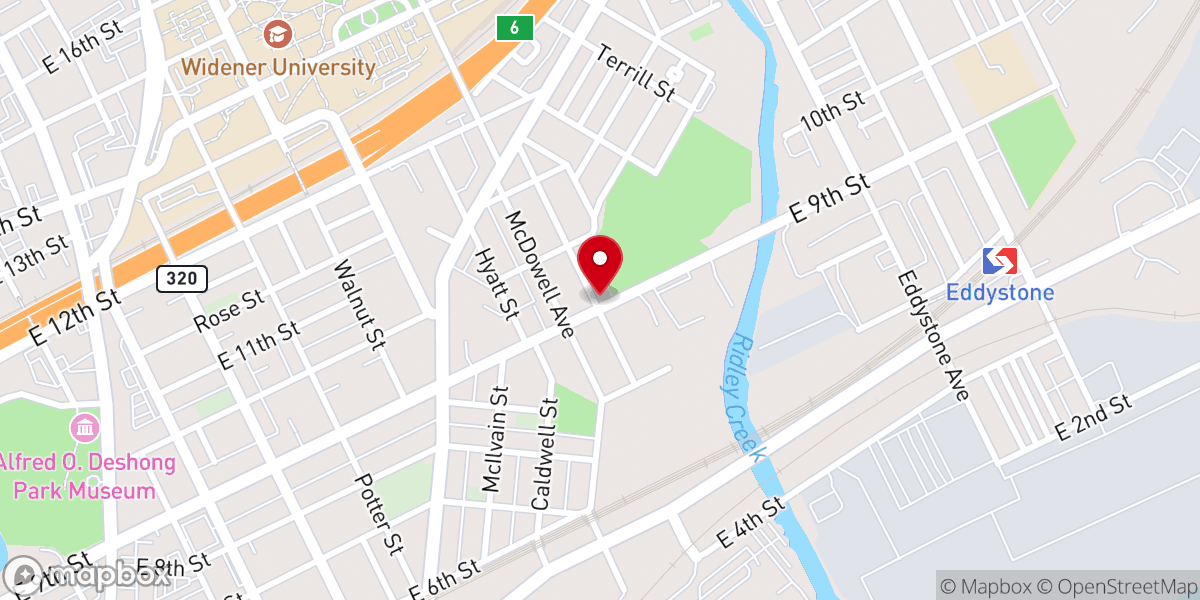 Map showing location of God's House of Glory Haven of Peace