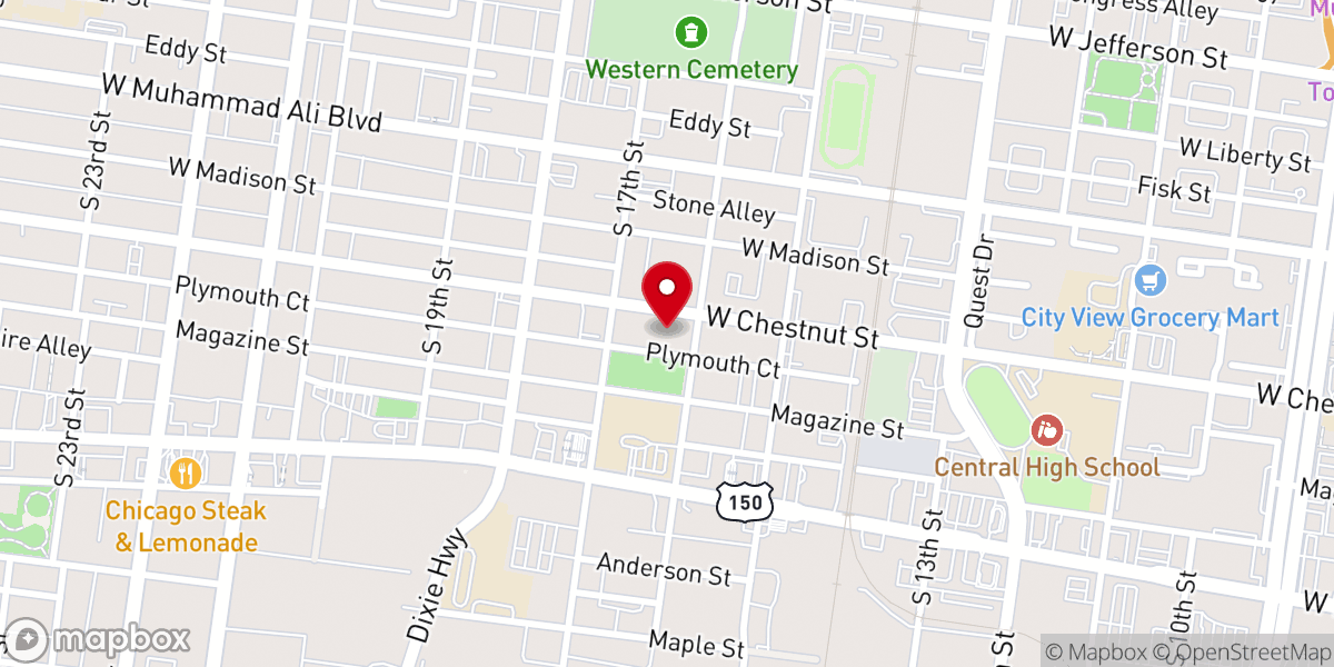 Map showing location of Baptized Pentecostal Church of Holiness