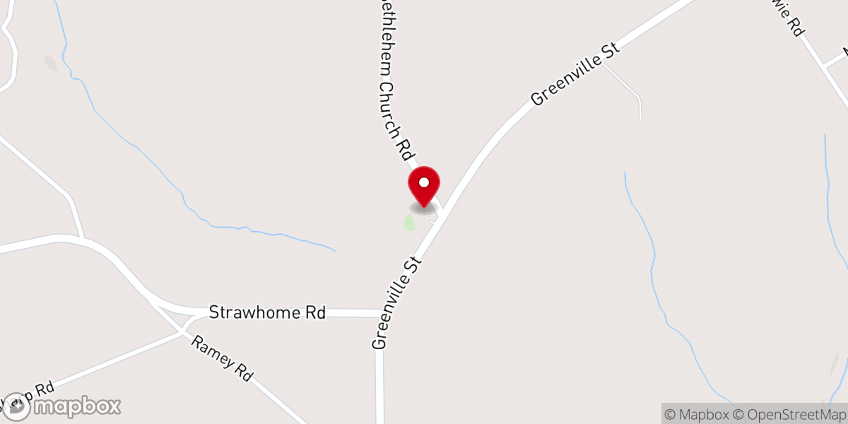 Map showing location of Bethlehem Associate Reformed Presbyterian Church