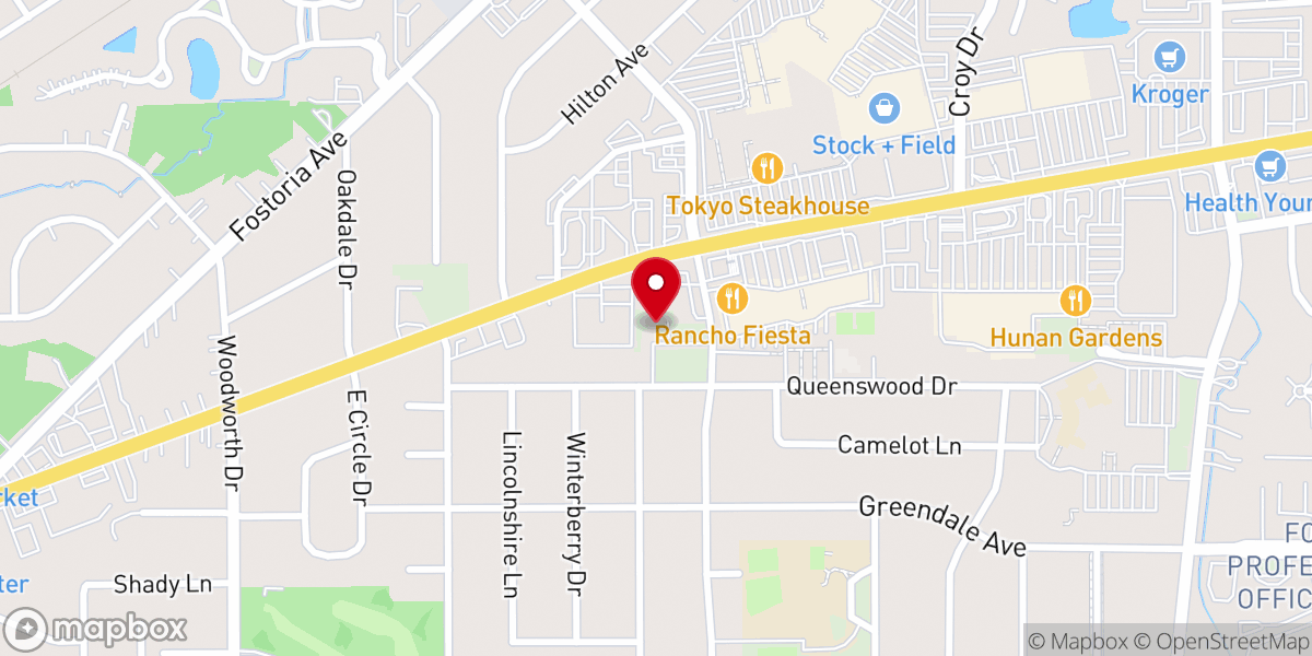 Map showing location of St. Johns Envangelical Lutheran Church