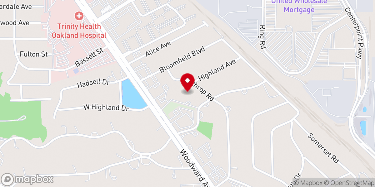 Map showing location of Saint George Greek Orthodox Church