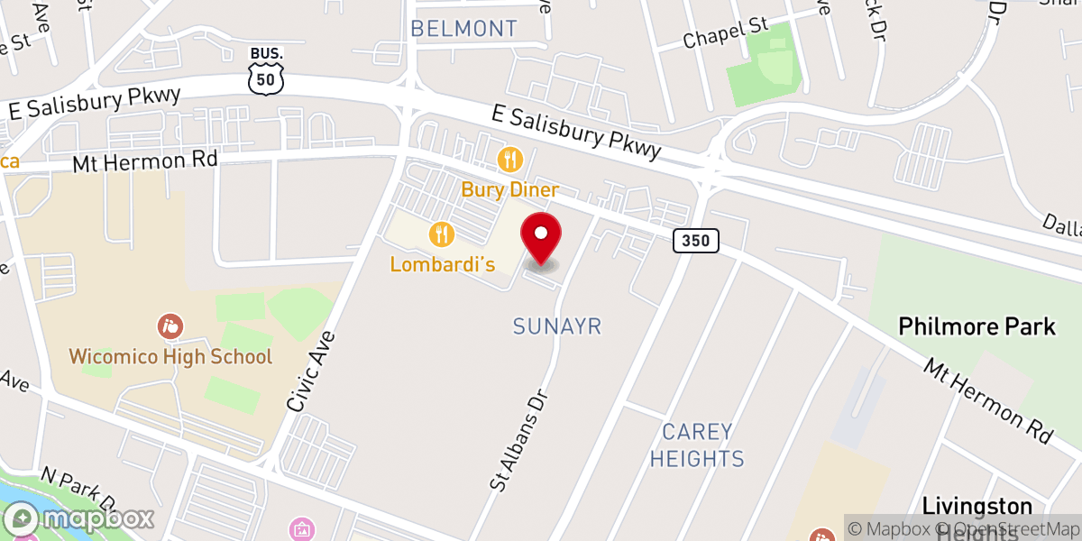 Map showing location of St Alban's Episcopal Church