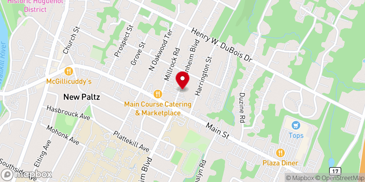 Map showing location of New Paltz Friends Meeting