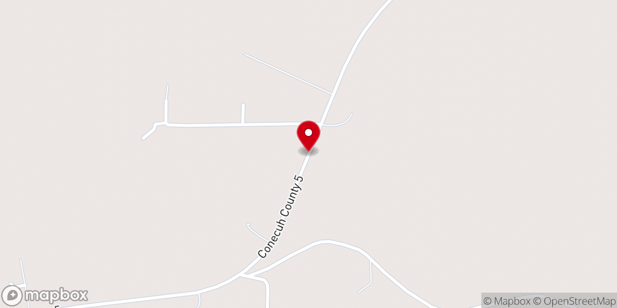 Map showing location of Owens Chapel