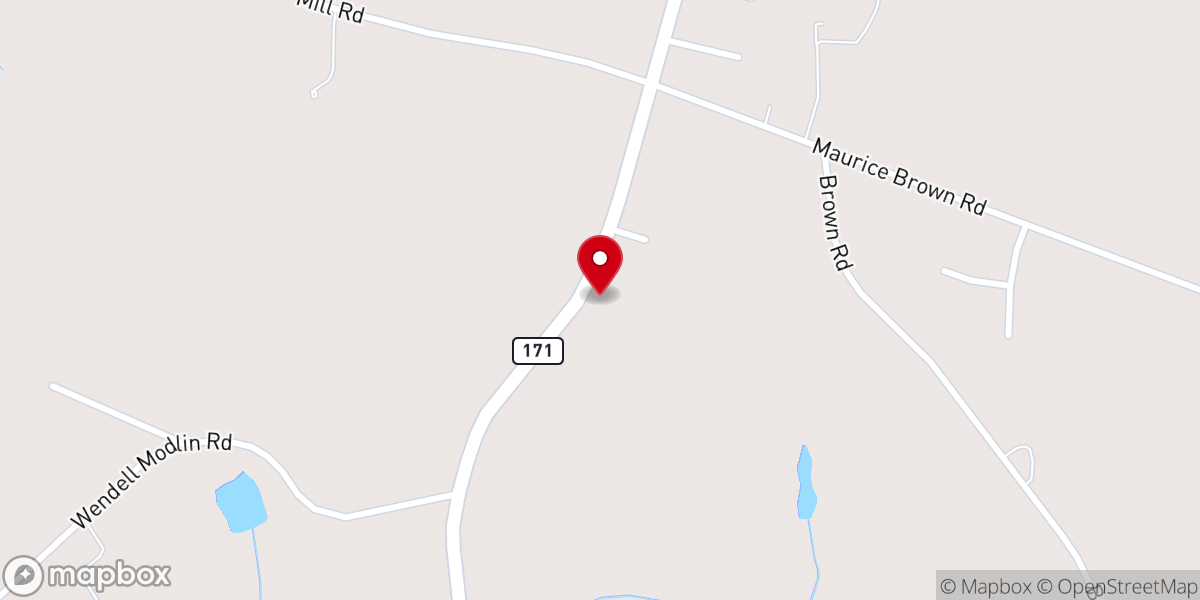 Map showing location of Cedar Branch Baptist Parsonage