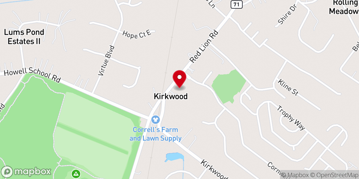 Map showing location of Eastpoint Community Church