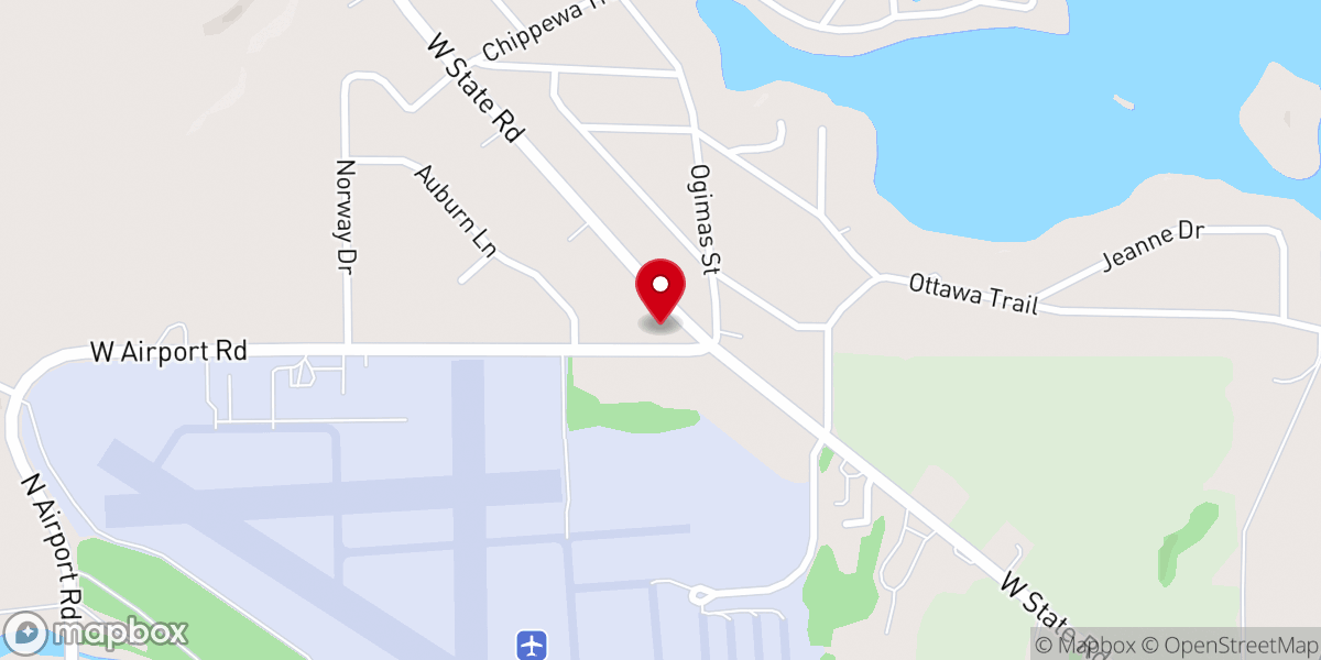 Map showing location of Algonquin Lake Church