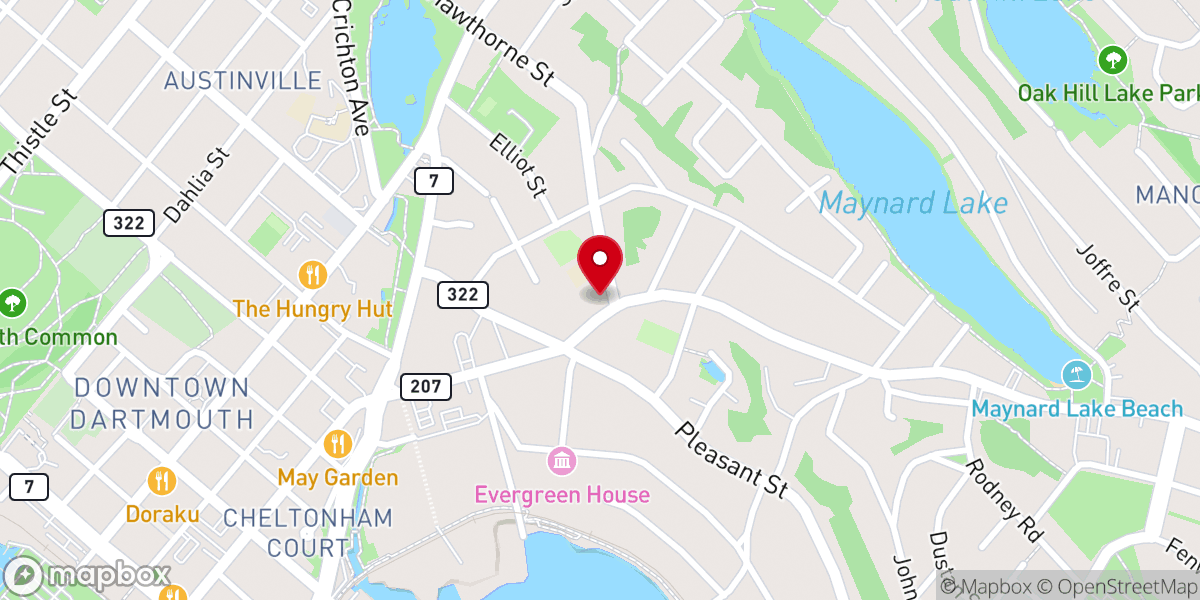 Map showing location of Lutheran Church of Our Saviour