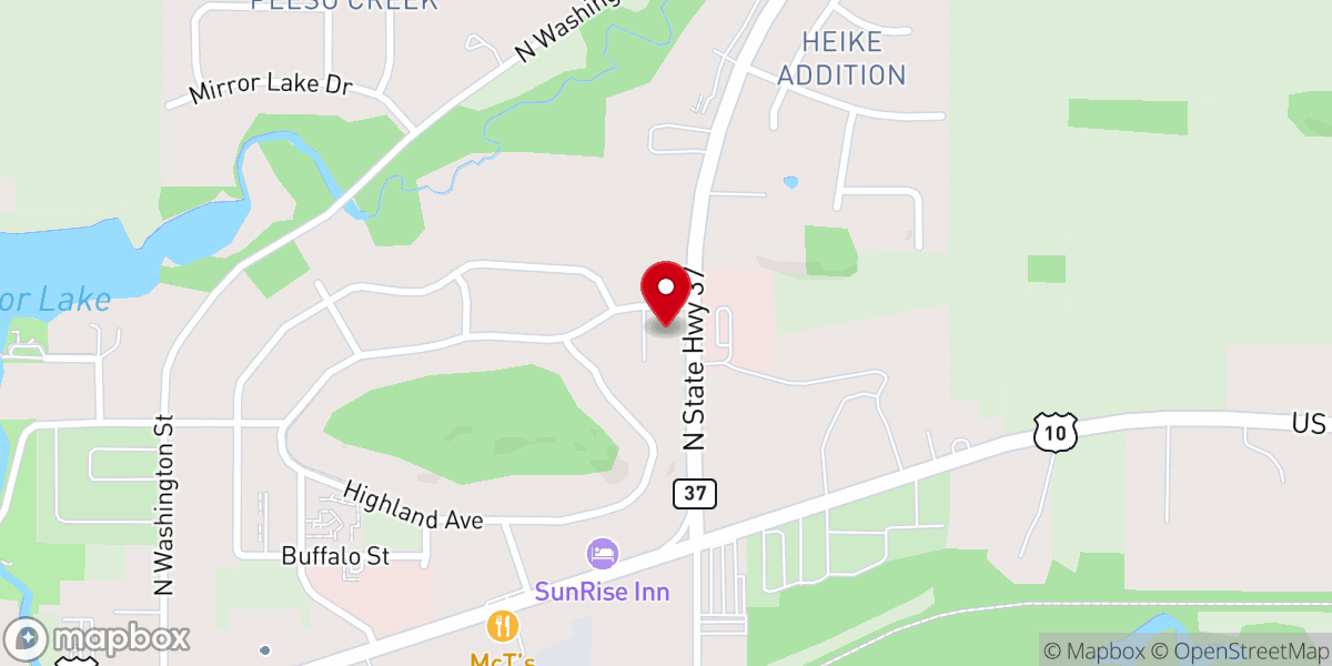 Map showing location of Friendship Church
