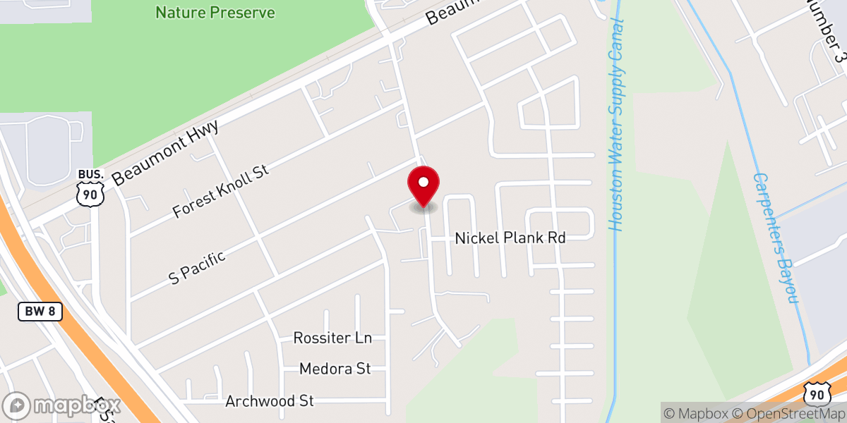 Map showing location of St. Dominic Catholic Church