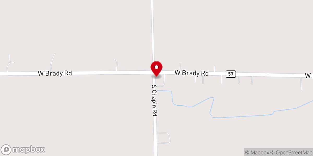 Map showing location of Racy Church