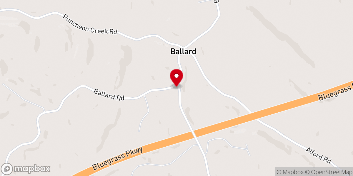 Map showing location of Ballard Baptist Church