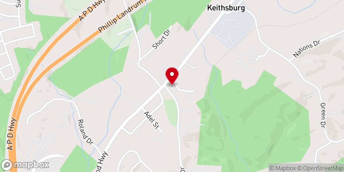 Map showing location of Chalcedonia Church