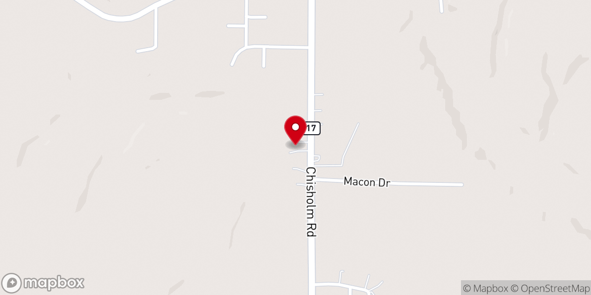 Map showing location of Chisholm Heights Church