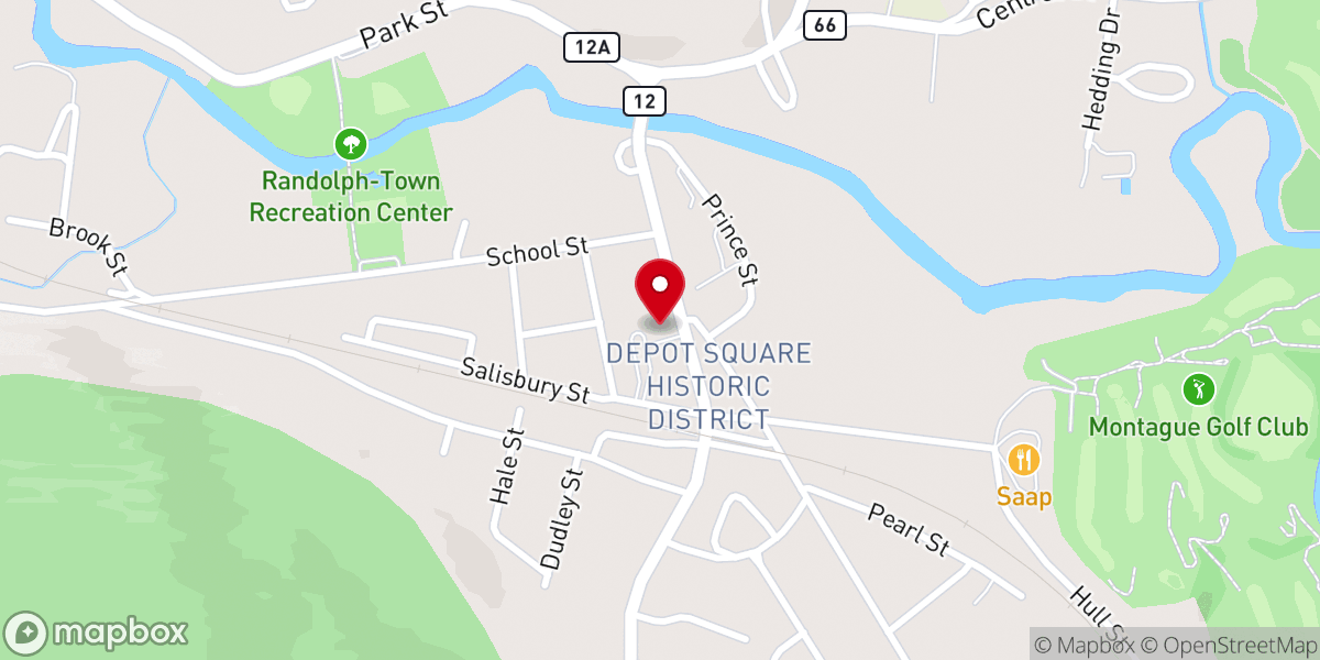 Map showing location of Randolph Community Church
