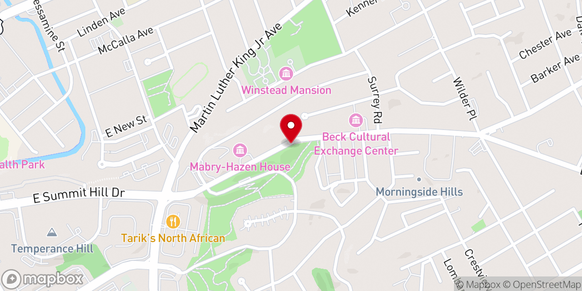 Map showing location of Mount Calvary Baptist Church