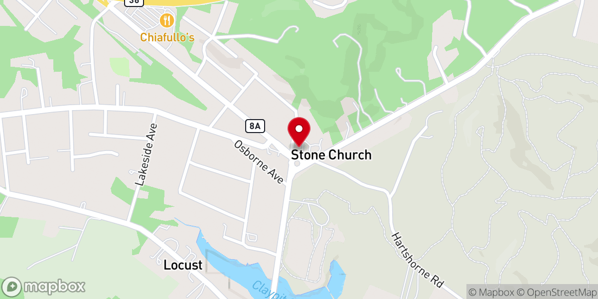 Map showing location of All Saints' Memorial Episcopal