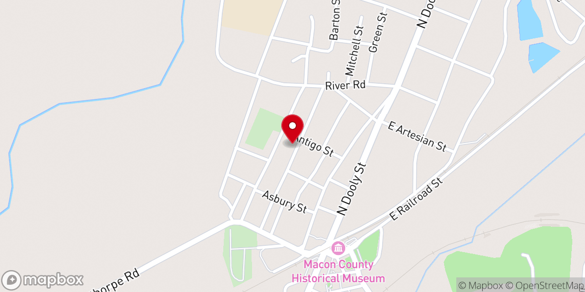 Map showing location of Mount Pleasant Methodist Episcopal Church