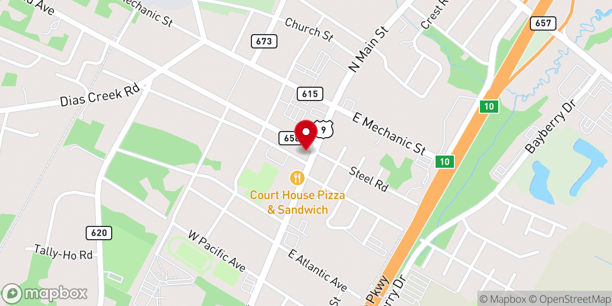 Map showing location of First Baptist Church of Cape May