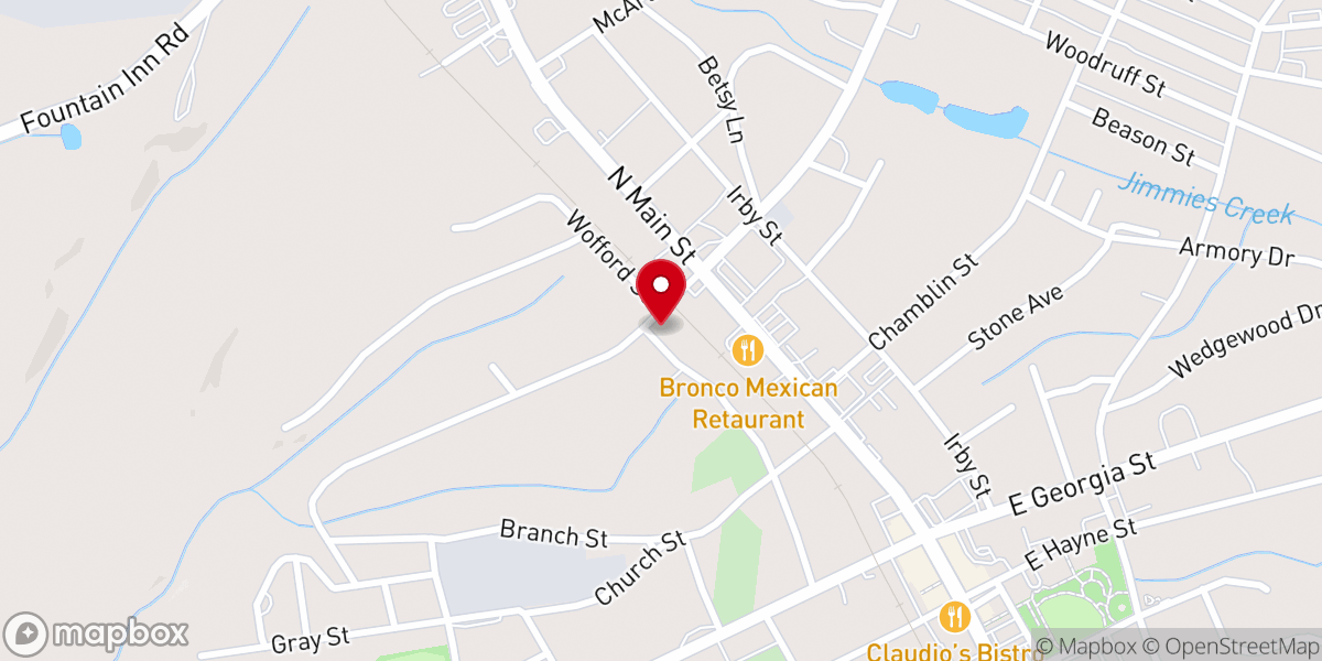 Map showing location of Woodruff Church Of Christ