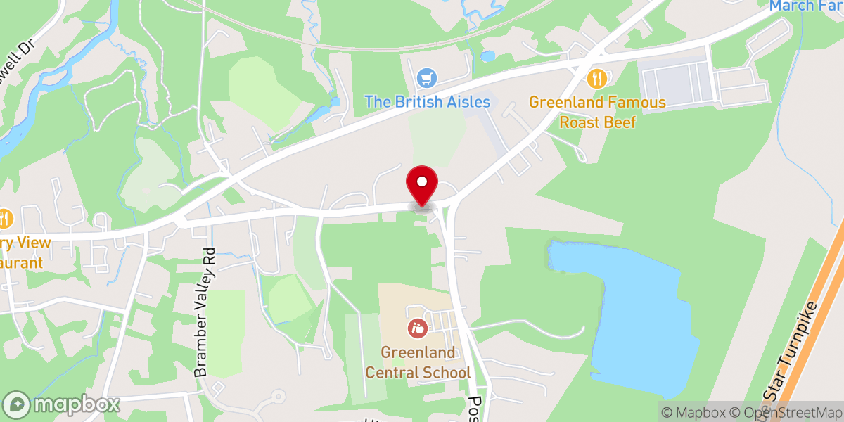 Map showing location of Greenland Community Congregational Church