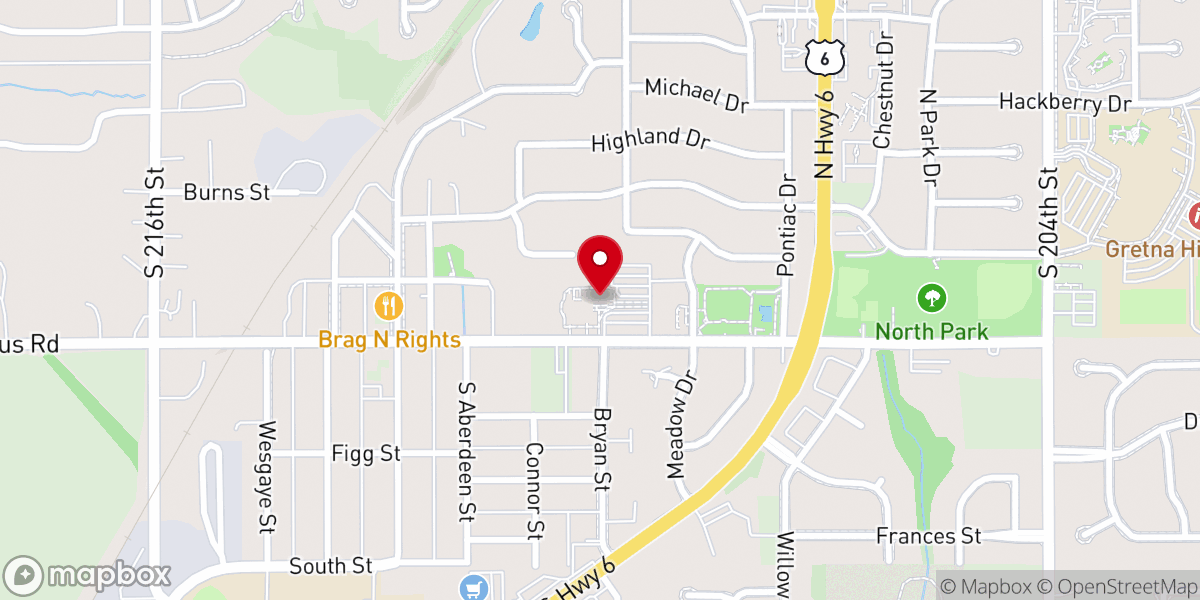 Map showing location of Education & Parish Center