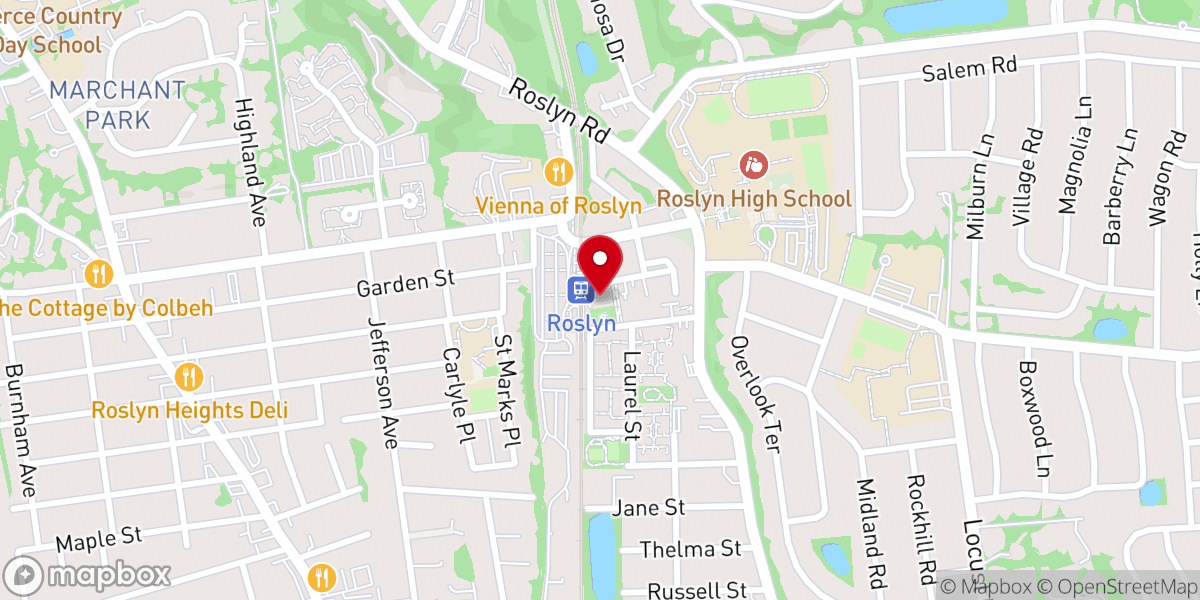 Map showing location of Friendship Baptist Church of Roslyn, Inc. (1928)
