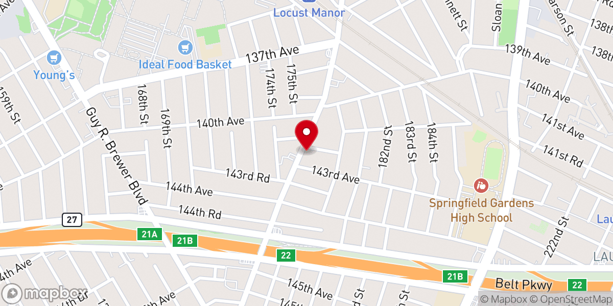 Map showing location of Redemption Praise Temple of Seventh-day Adventist