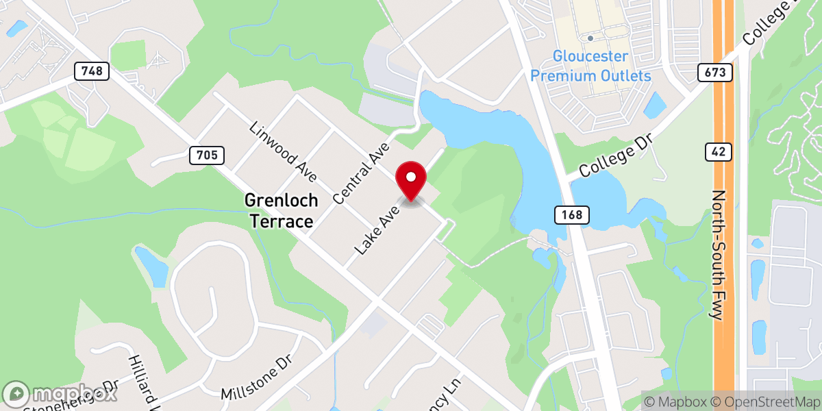 Map showing location of Grenloch First Presbyterian