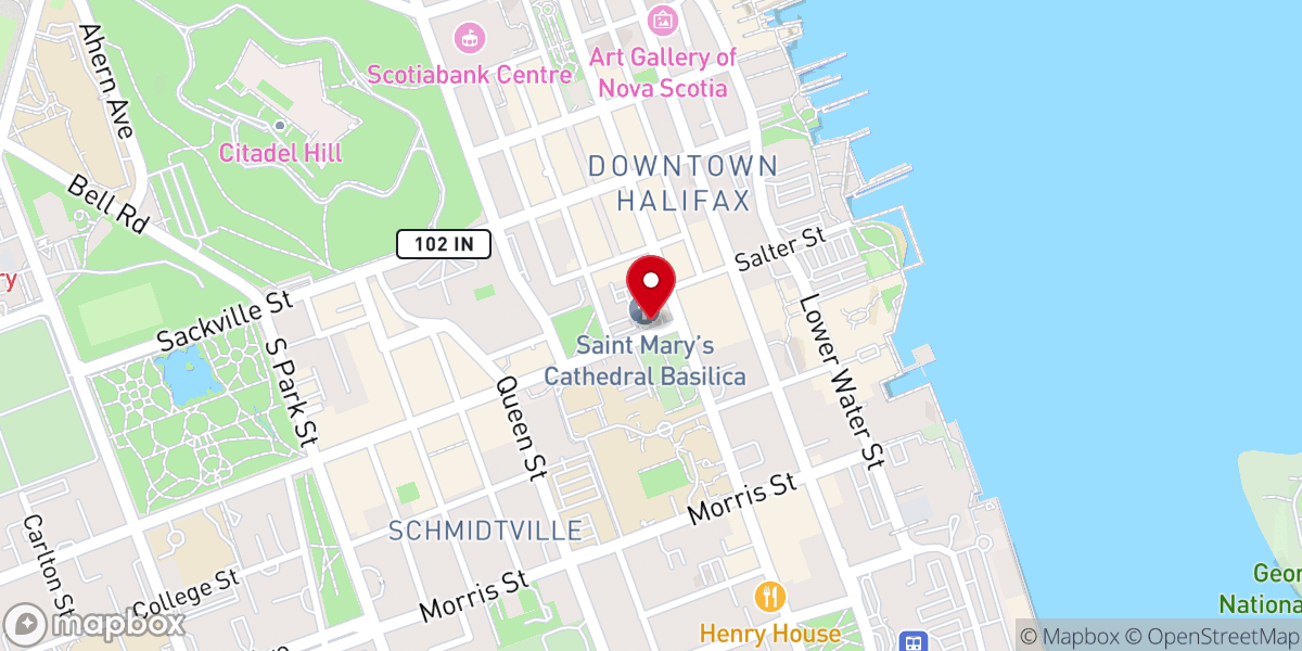 Map showing location of Saint Mary's Cathedral Basilica