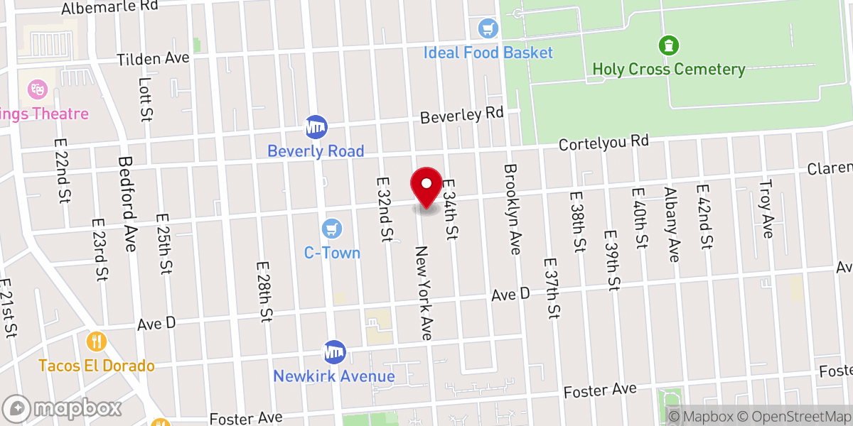 Map showing location of Clarendon Road Church of the Christian Missionary Alliance