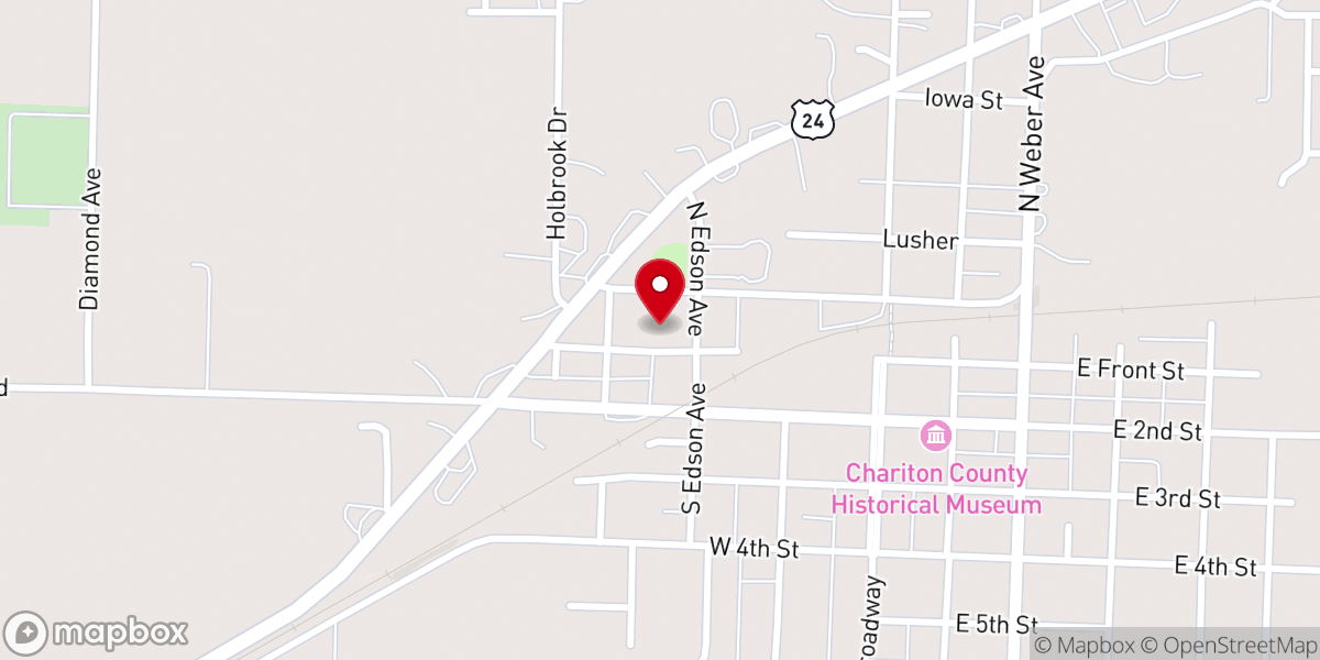 Map showing location of St Joseph Catholic Church