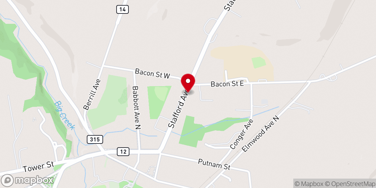 Map showing location of St Bernard's Roman Catholic Church
