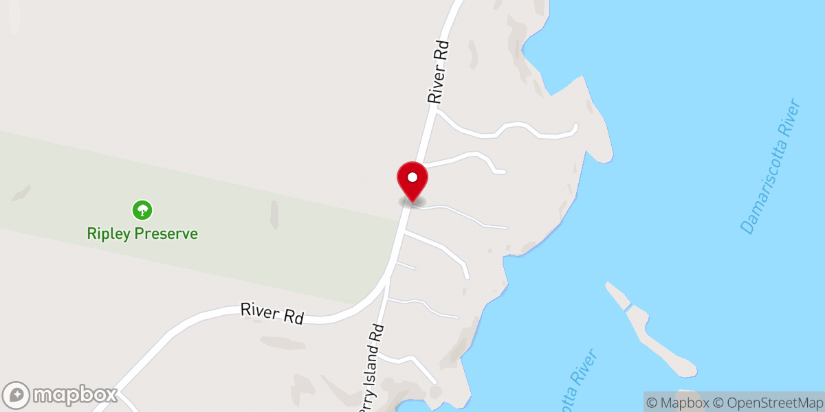 Map showing location of Glidden Point Oyster Farms