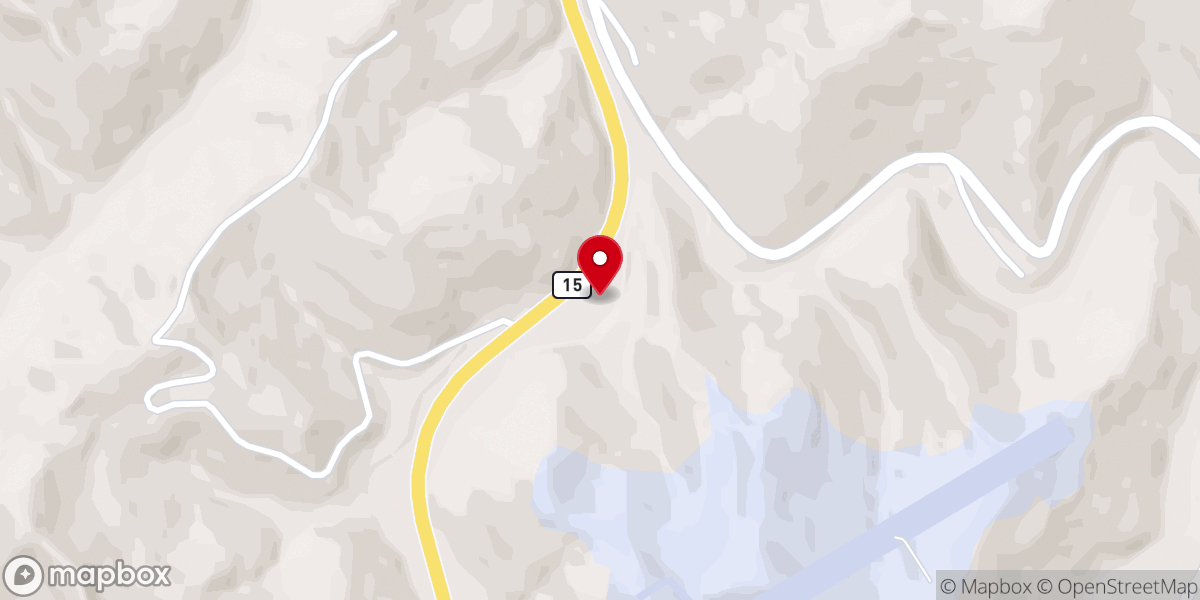 Map showing location of County Line Community Church
