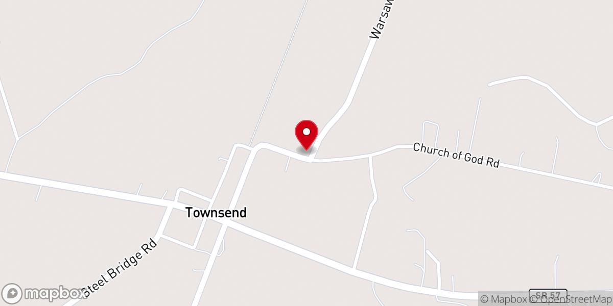 Map showing location of Townsend Voting Precinct