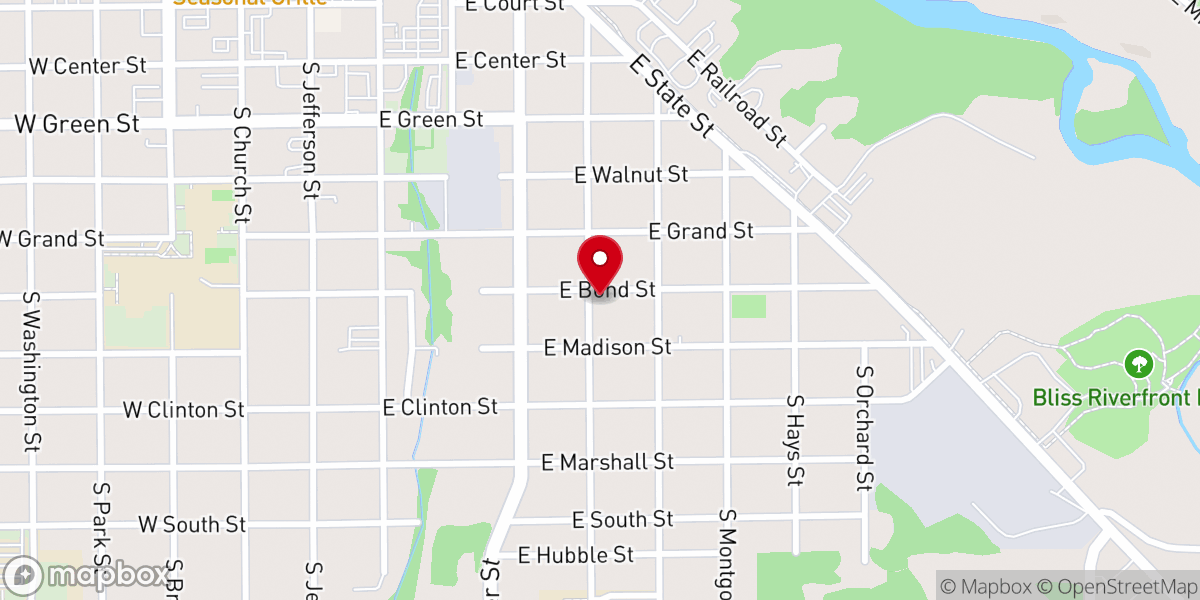 Map showing location of New Beginnings Church Of God