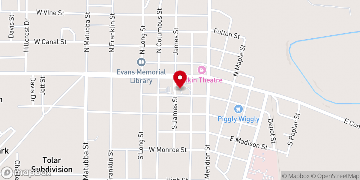 Map showing location of Saint Francis Catholic Church