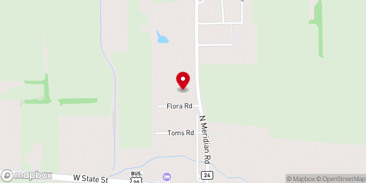 Map showing location of Memorial Baptist Church