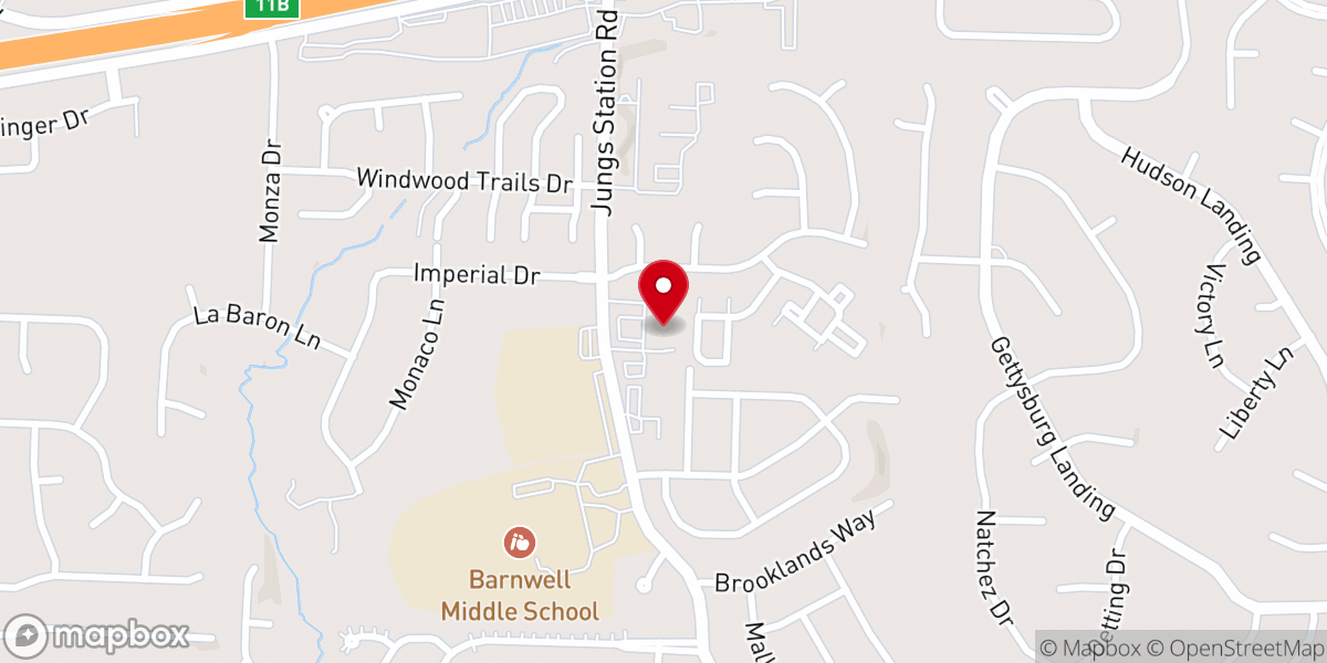 Map showing location of Fieldview Church