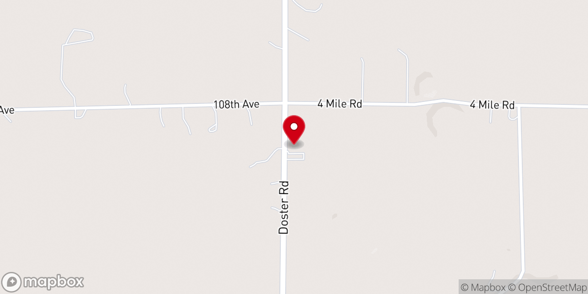 Map showing location of Doster Community Reformed Church