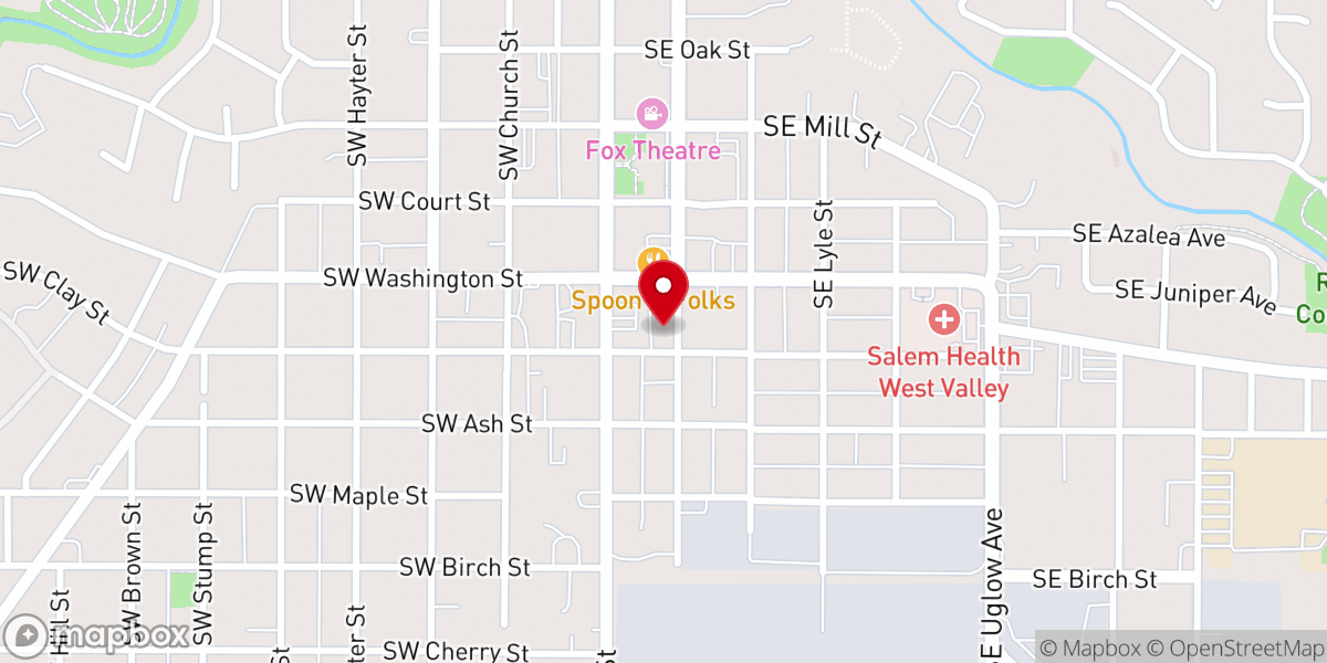 Map showing location of Dallas First Christian Church