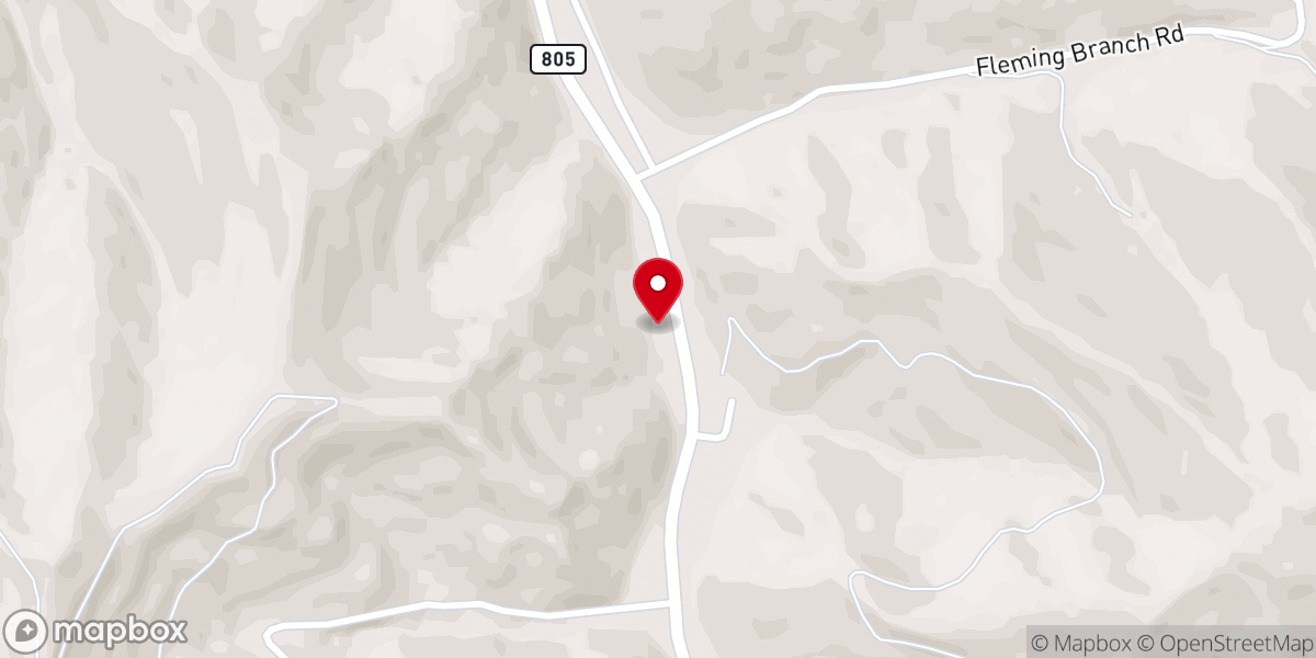 Map showing location of Dorton Freewill Baptist Church