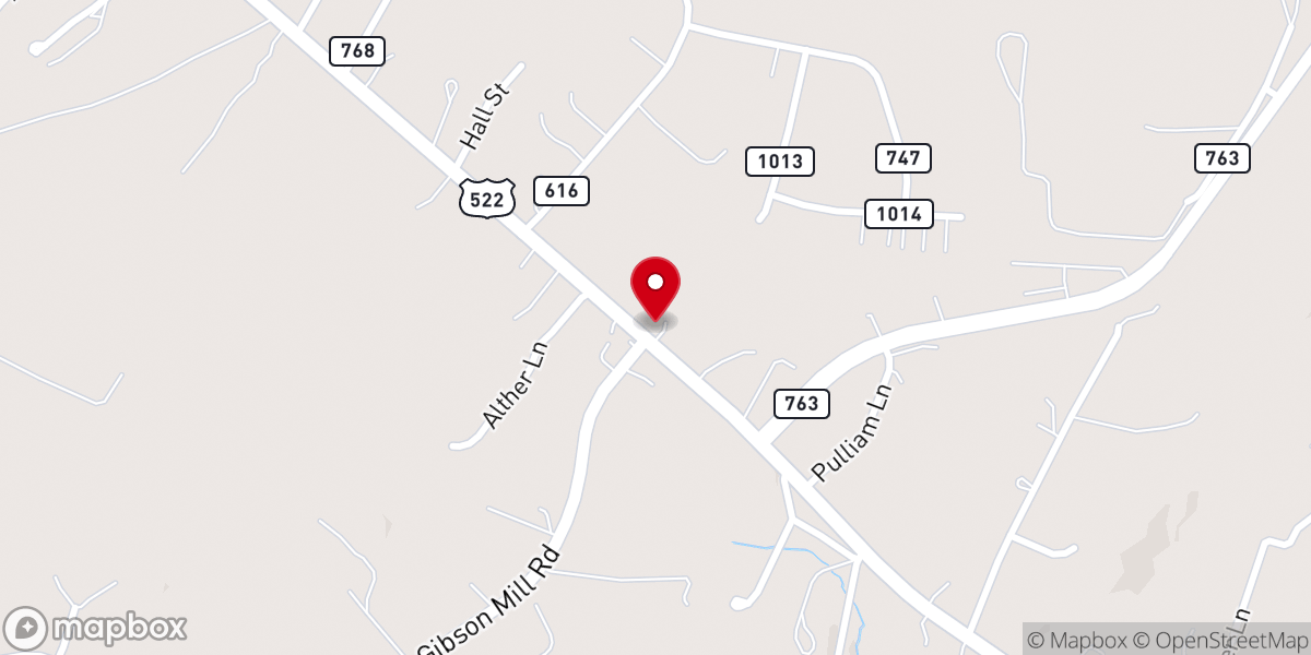 Map showing location of Miracle Tabernacle